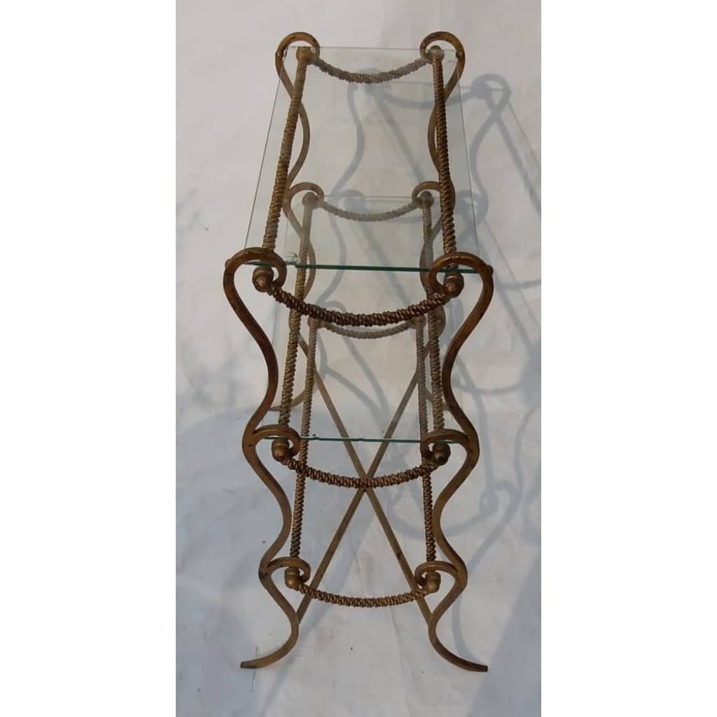 1950/70′ Bibus Étagère Laiton DLG Maison Jansen Provenance Palace Parisien 7