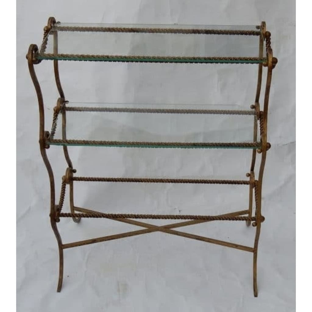 1950/70′ Bibus Étagère Laiton DLG Maison Jansen Provenance Palace Parisien 10
