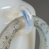 Vase « Deux Anneaux Pigeons » verre opalescent patiné gris de René LALIQUE | Biron Vase "Deux Anneaux Pigeons" verre opalescent patiné gris de René LALIQUE