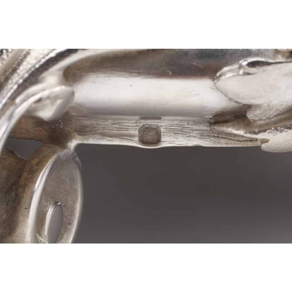 ORFEVRE MERITE – Paire de candélabres en argent massif XIXe | Biron 