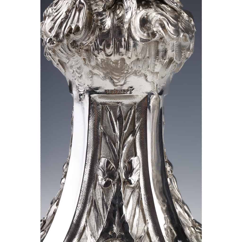 ORFEVRE MERITE – Paire de candélabres en argent massif XIXe | Biron 