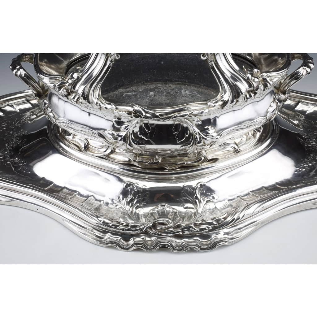 ORFEVRES Risler & Carré – Important centre de table en argent massif XIXe siècle | Biron 