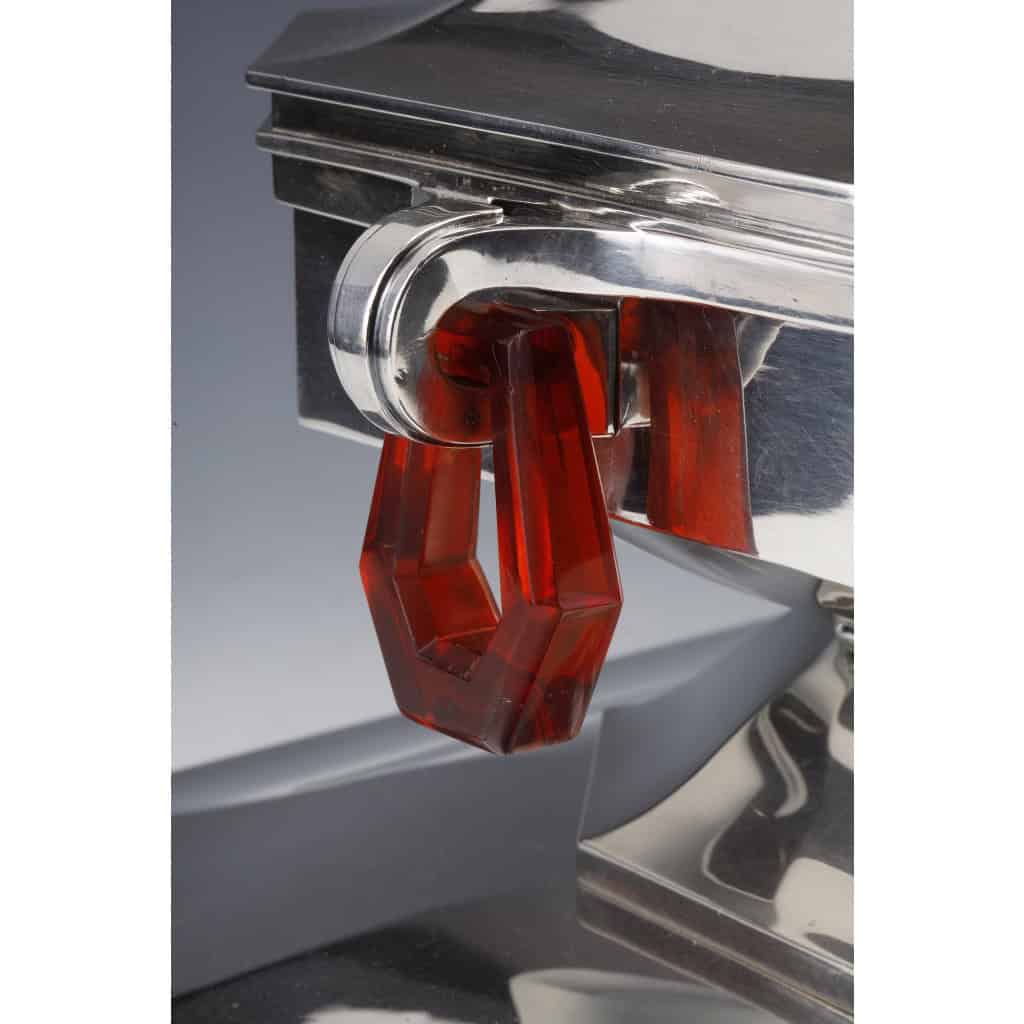 Orfèvre Auguste LEROY – Centre de table en argent massif circa 1930 | Biron 