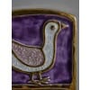 Mithe Espelt Purple Ceramic and Bird Decor Mirror | Biron 
