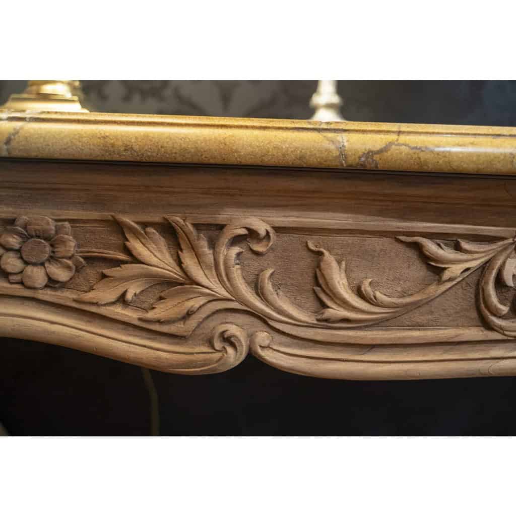 Grande console à quatre pieds en bois de noyer | Biron 
