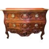 Commode Provençale 18è Nîmoise En Noyer Sculptée De Volutes Rocailles Ouvrant Par Deux Tiroirs | Biron 