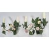 1960 Paire d’appliques à fleurs en porcelaine « liseron » de Maison Honoré | Biron 