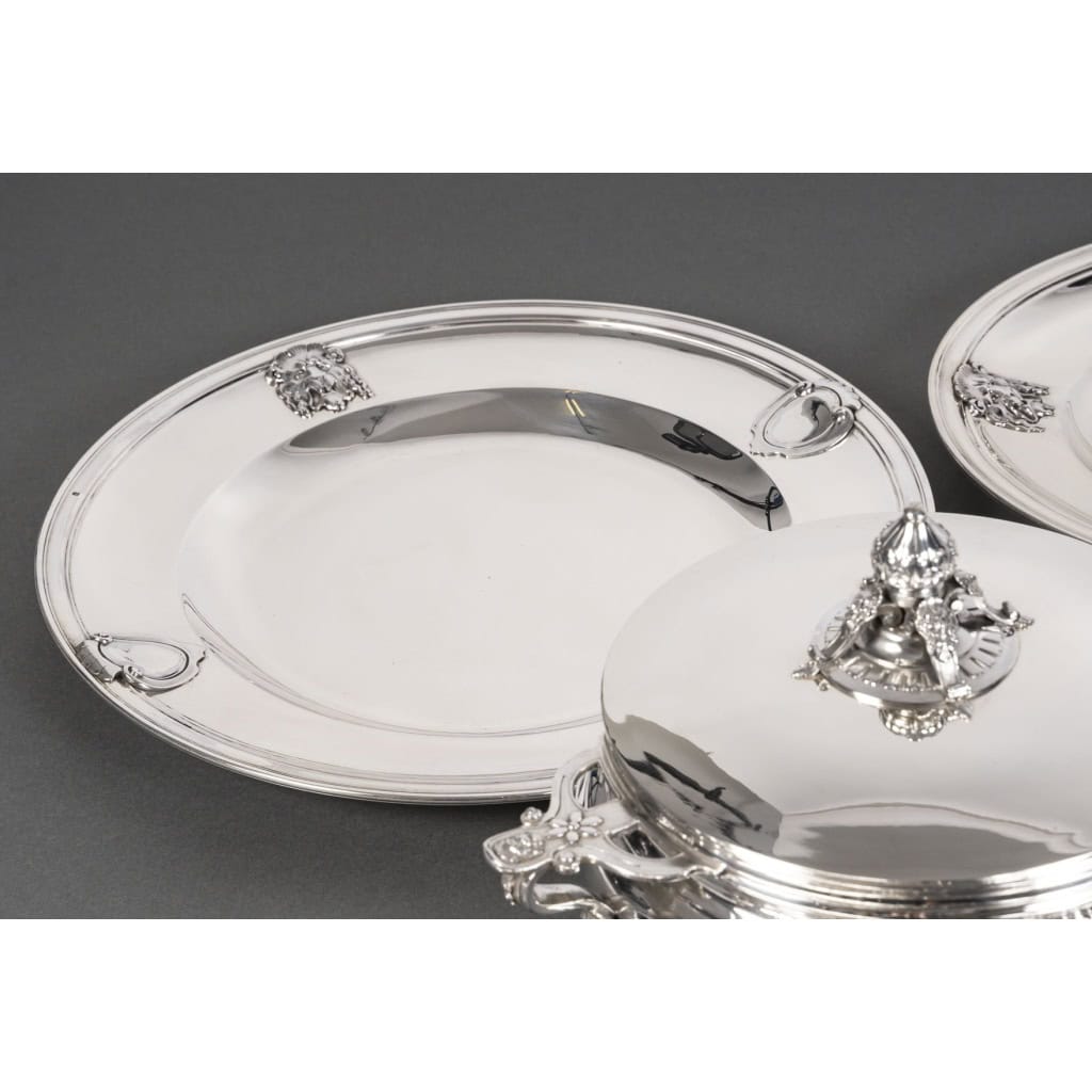 J.PIAULT & R. LINZELER – Rare Platerie en argent 10 pièces de forme Fin XIXe | Biron 