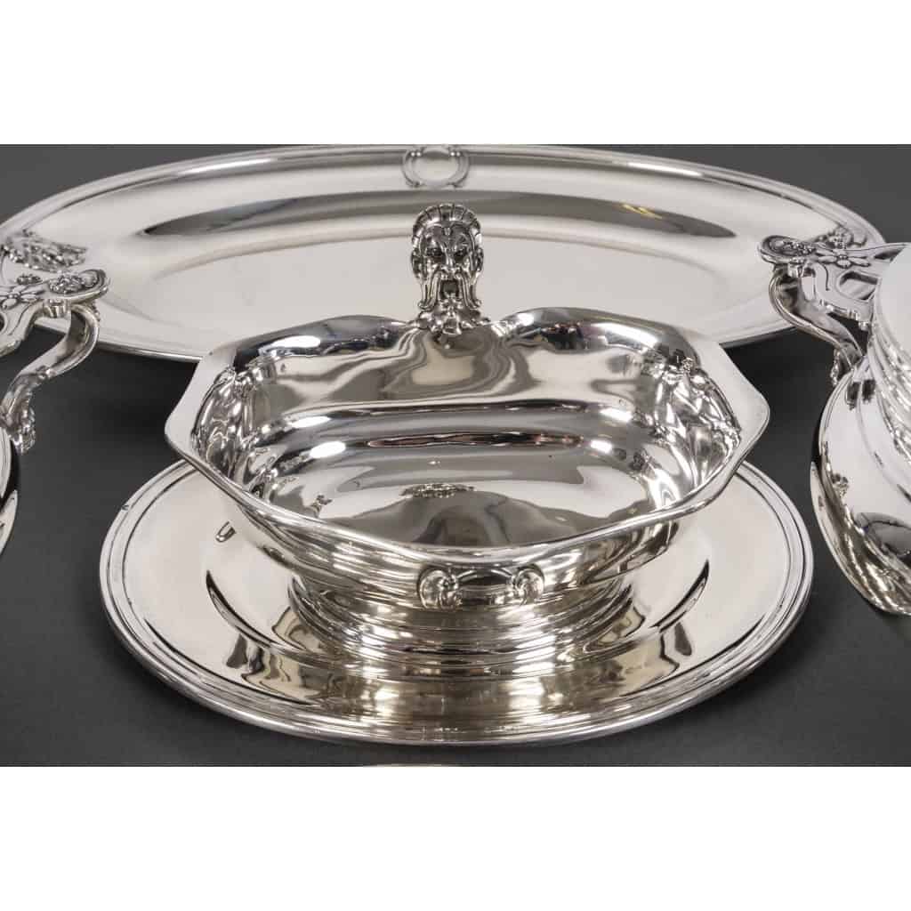 J.PIAULT & R. LINZELER – Rare Platerie en argent 10 pièces de forme Fin XIXe | Biron 