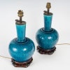 Théodore DECK (1823-1891) Paire de lampes « bleu Deck » circa 1870 | Biron 