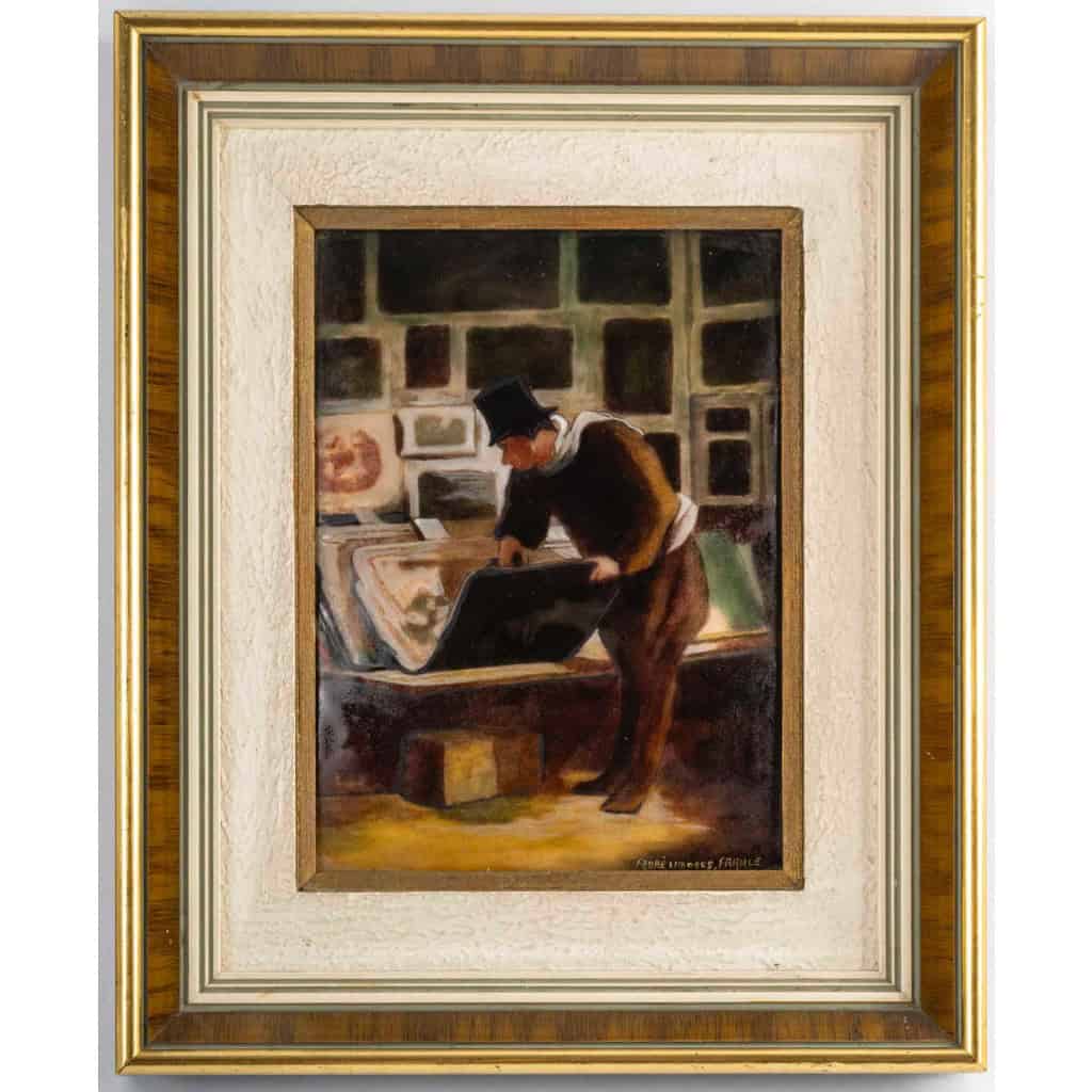 Fauré Limoges L’Amateur d’Estampe d’après Honoré Daumier | Biron 