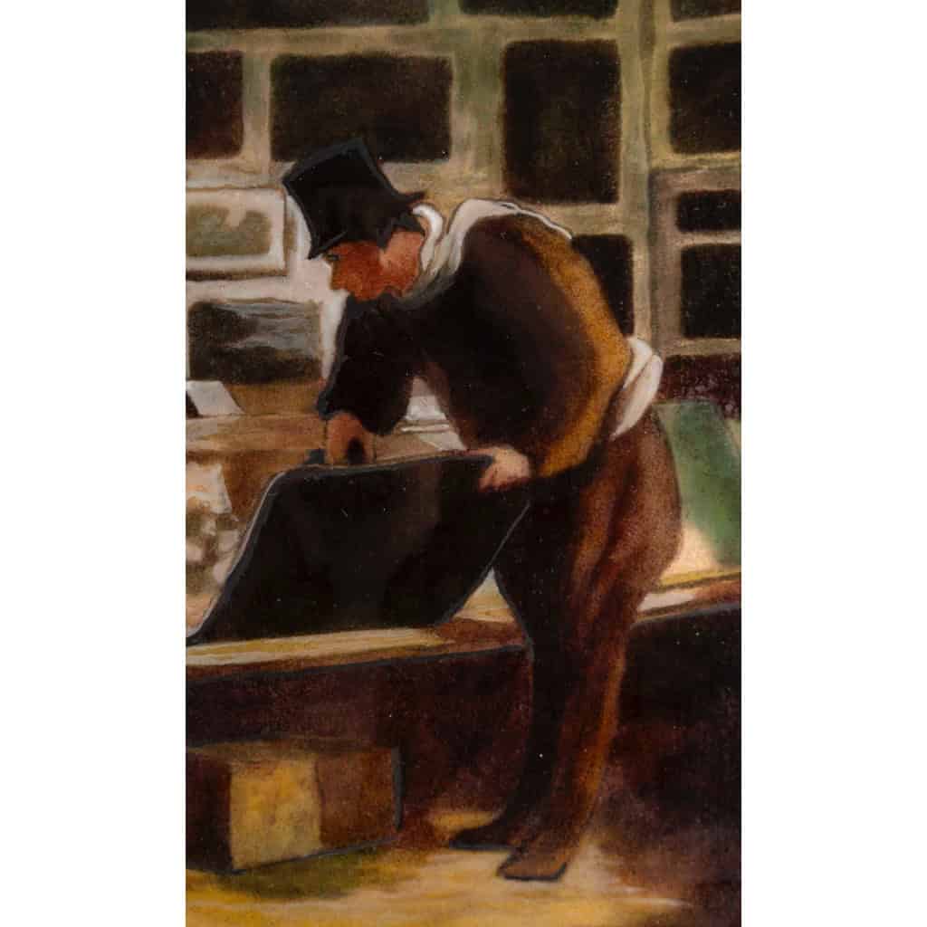 Fauré Limoges L’Amateur d’Estampe d’après Honoré Daumier | Biron 