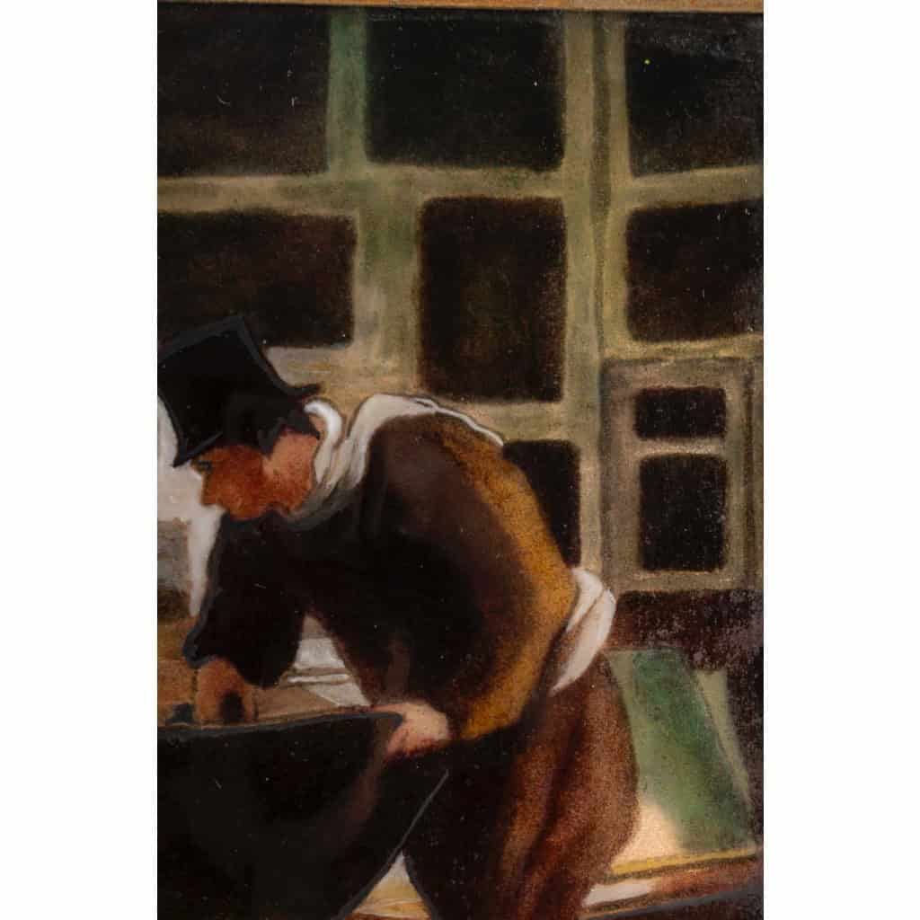 Fauré Limoges L’Amateur d’Estampe d’après Honoré Daumier | Biron 