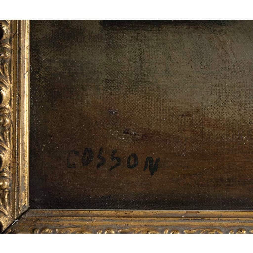 Marcel Cosson (1878-1956) Arlequin et Colombine à Venise huile sur toile vers 1900 | Biron 
