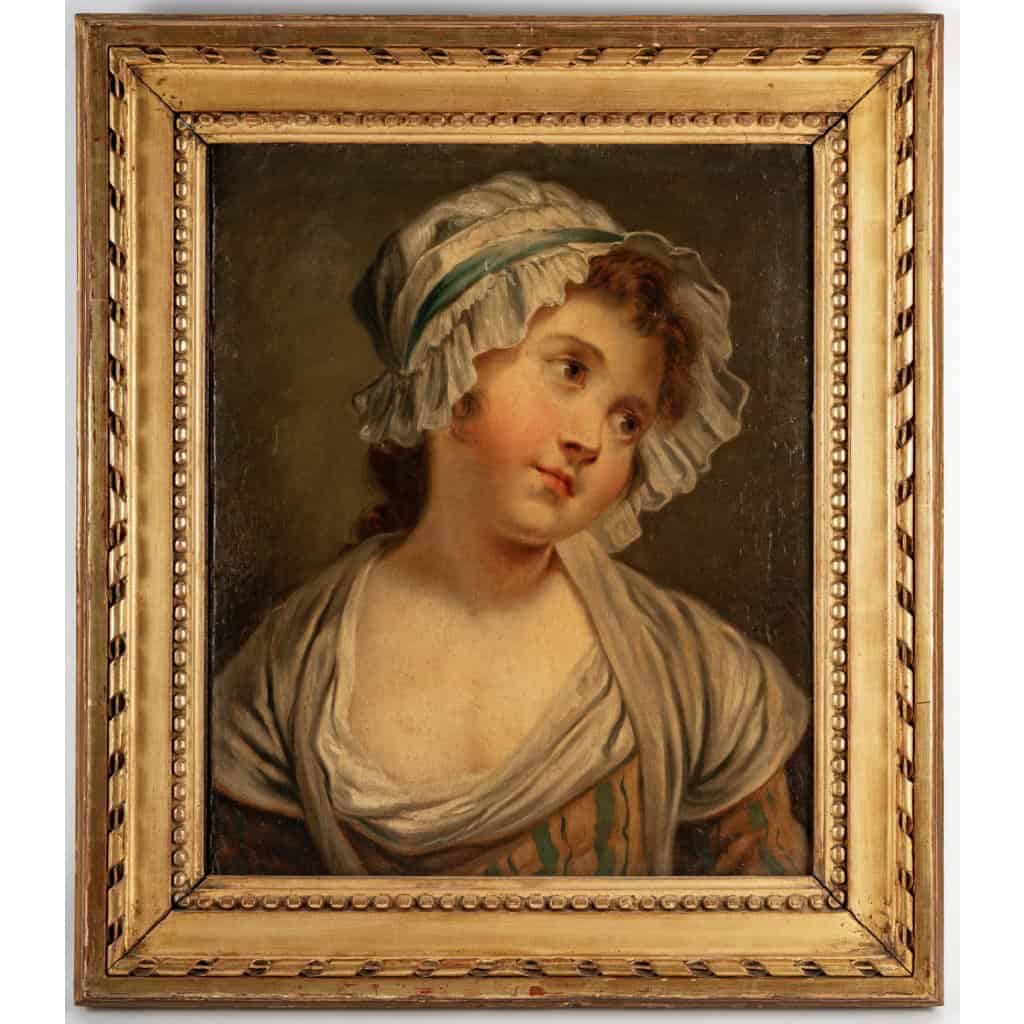 Jean-Baptiste Greuze (d’après) Jeune fille à la Coiffe huile sur toile vers 1850-1880 | Biron 