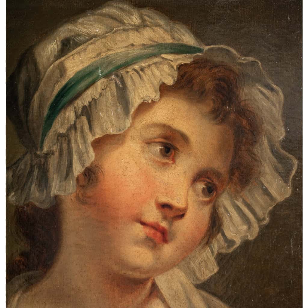 Jean-Baptiste Greuze (d’après) Jeune fille à la Coiffe huile sur toile vers 1850-1880 | Biron 