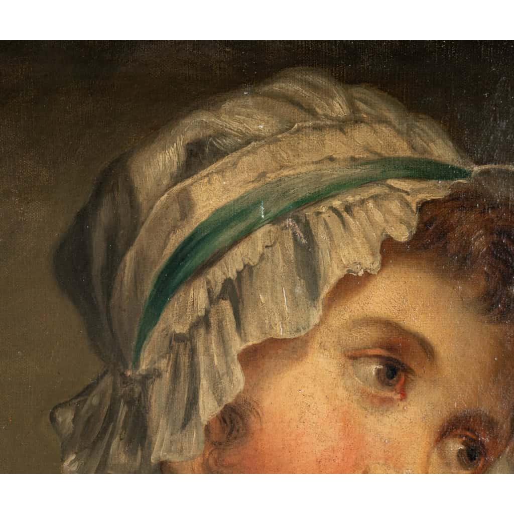 Jean-Baptiste Greuze (d’après) Jeune fille à la Coiffe huile sur toile vers 1850-1880 | Biron 