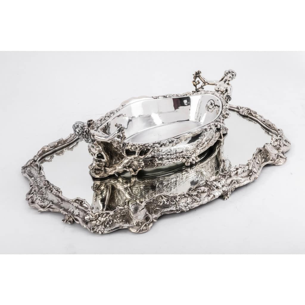 ORFEVRE C.CHRISTOFLE Silver-plated bronze centerpiece called “The Forest” XIXth century | Biron