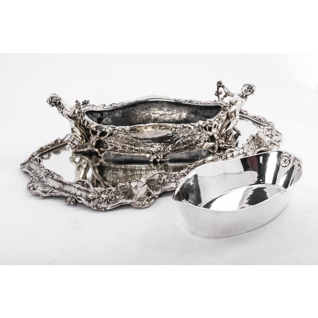 ORFEVRE C.CHRISTOFLE Silver-plated bronze centerpiece called “The Forest” XIXth century | Biron