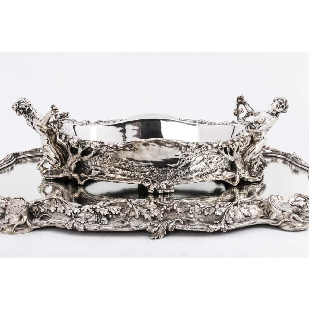 ORFEVRE C.CHRISTOFLE Silver-plated bronze centerpiece called “The Forest” XIXth century | Biron