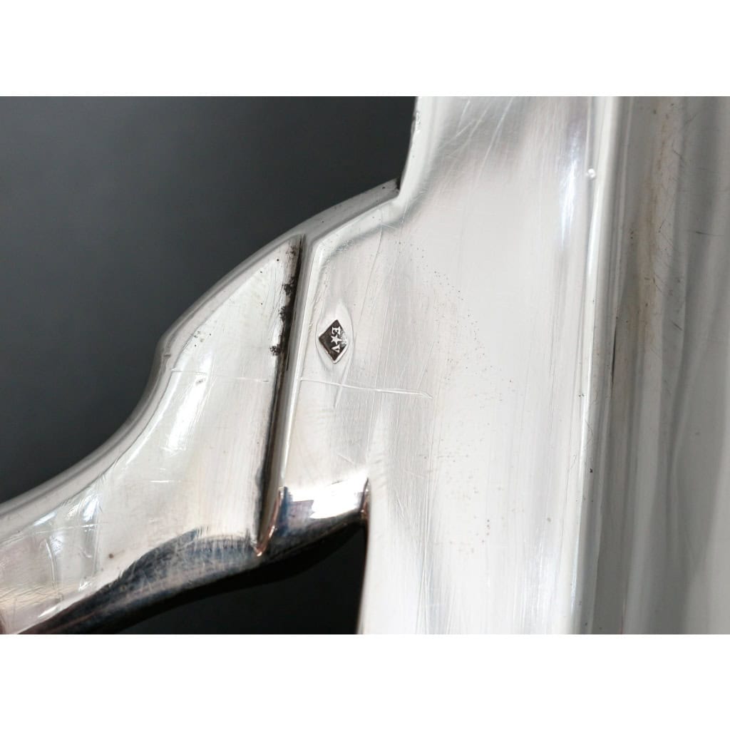 E. VABRE – Plateau en argent massif ART DECO vers 1930 | Biron 