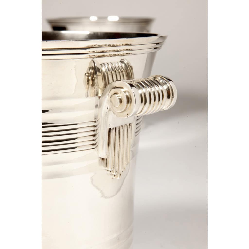 Orfèvre BOIN TABURET – Paire de rafraîchissoirs en argent massif Epoque ART DECO | Biron 