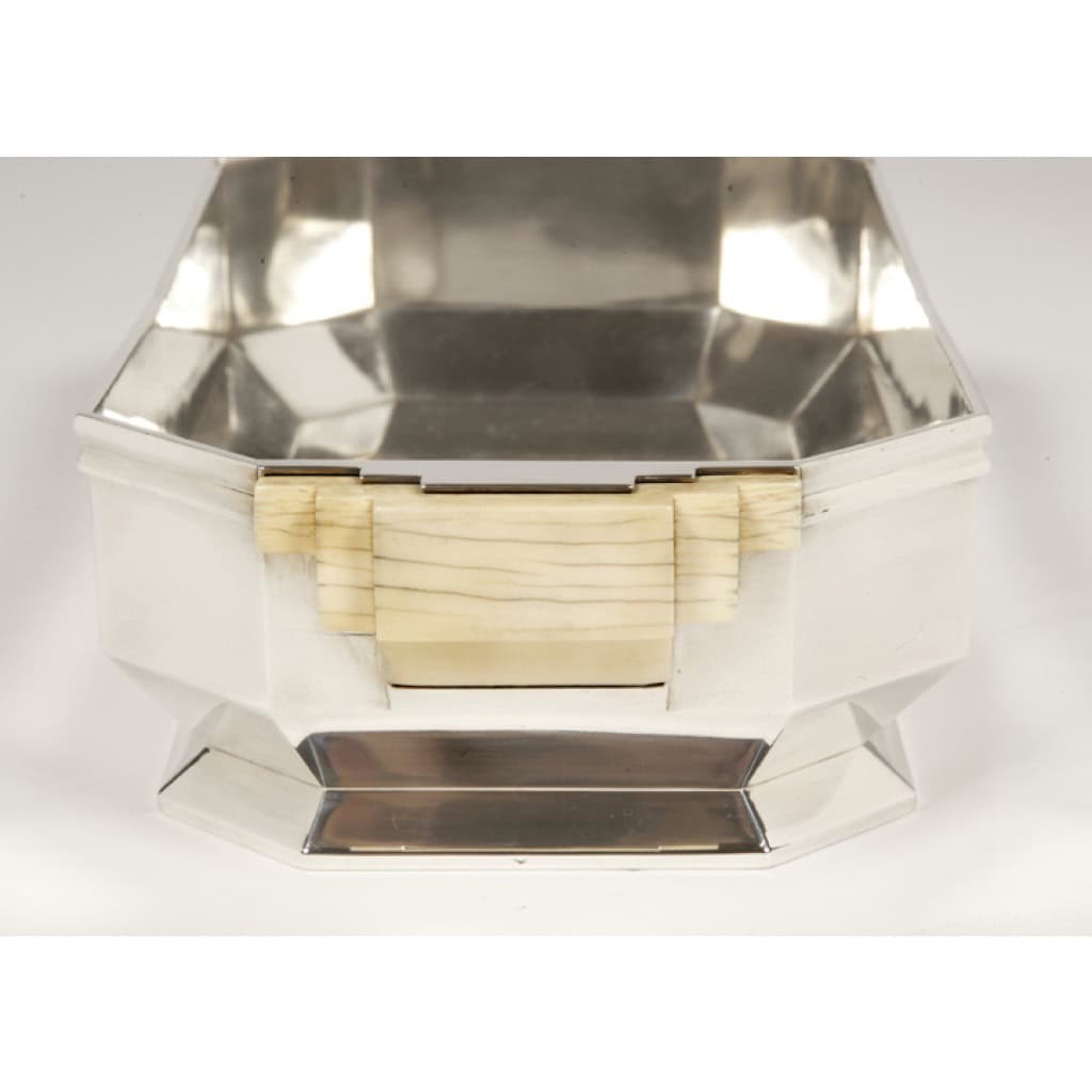 Orfèvre TETARD – Jardinière en argent massif époque ART DECO 1930 | Biron 
