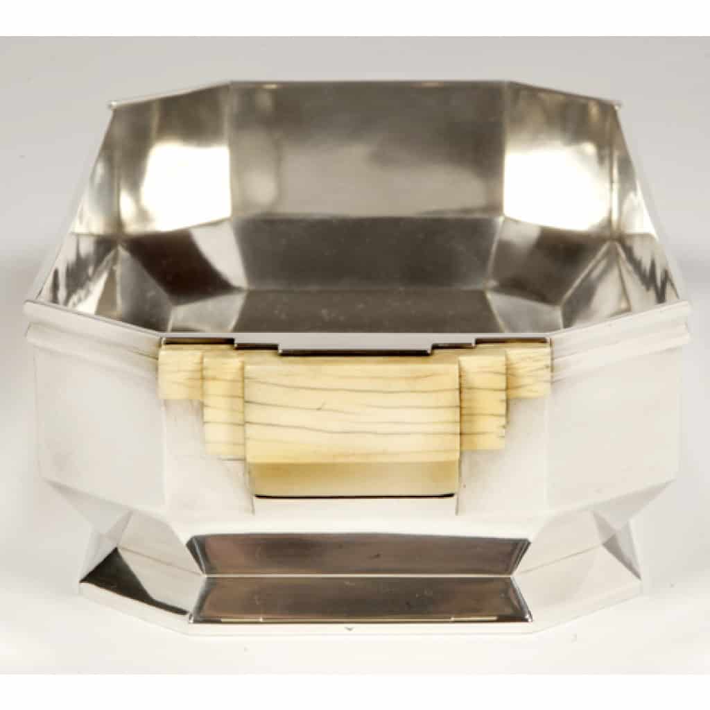 Orfèvre TETARD – Jardinière en argent massif époque ART DECO 1930 | Biron 