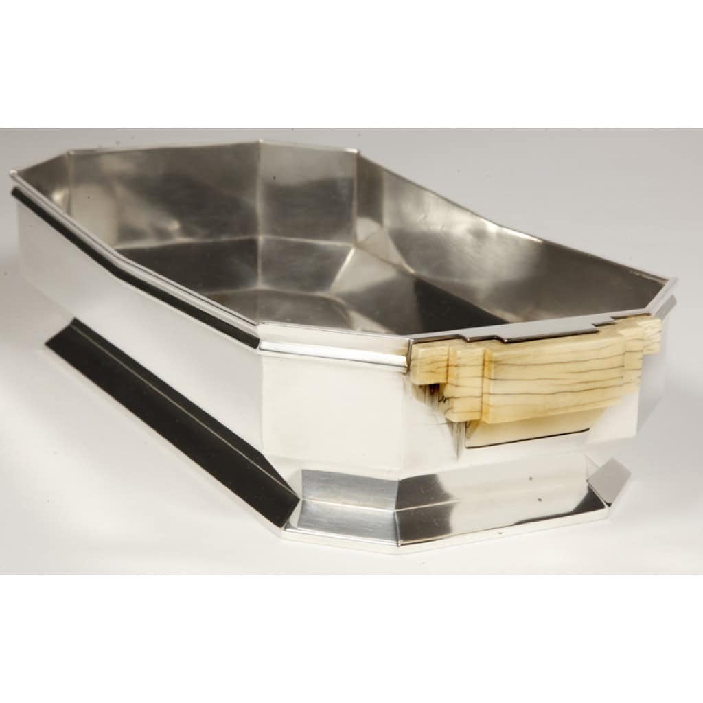 Orfèvre TETARD – Jardinière en argent massif époque ART DECO 1930 | Biron 