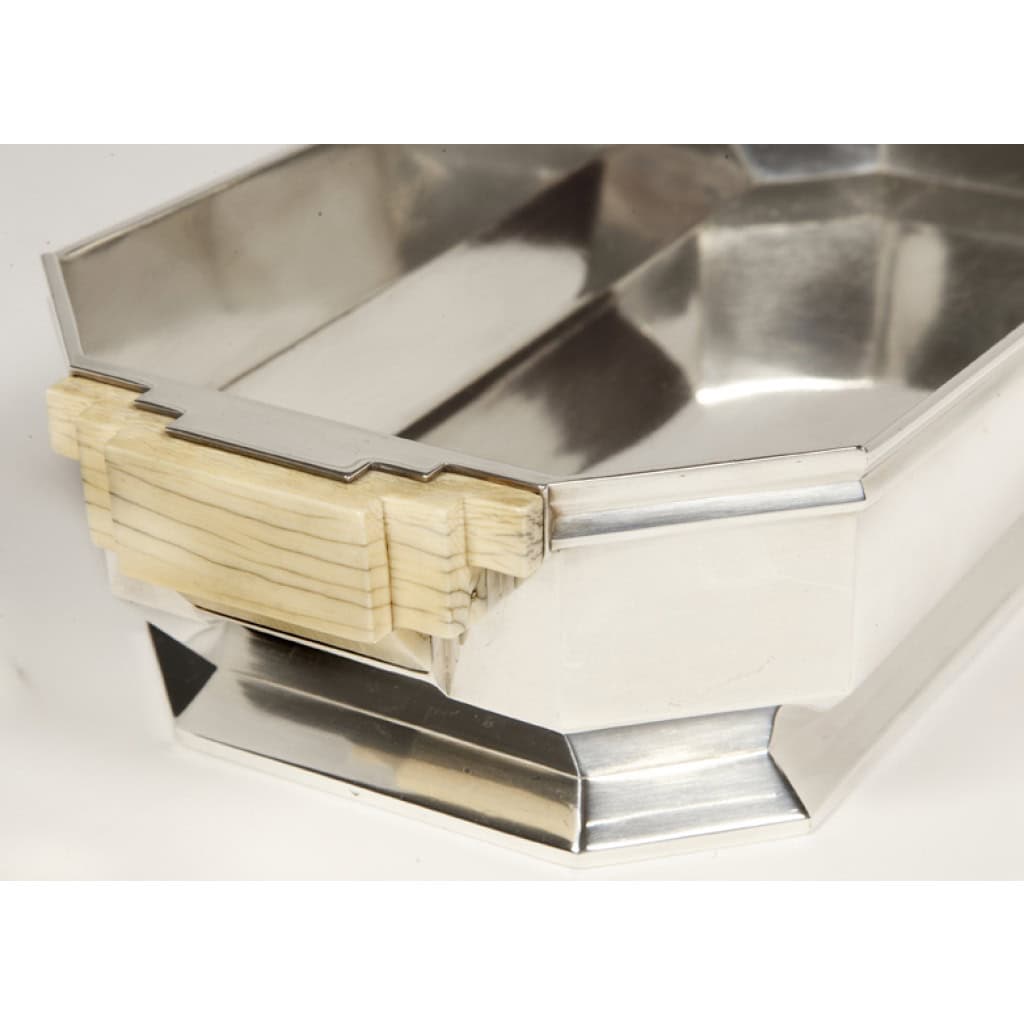 Orfèvre TETARD – Jardinière en argent massif époque ART DECO 1930 | Biron 