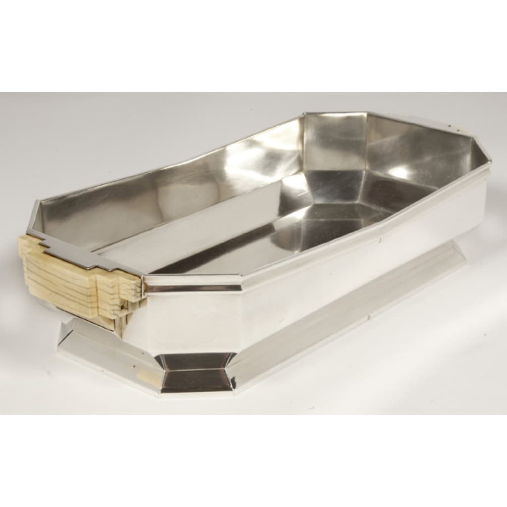 Orfèvre TETARD – Jardinière en argent massif époque ART DECO 1930 | Biron 