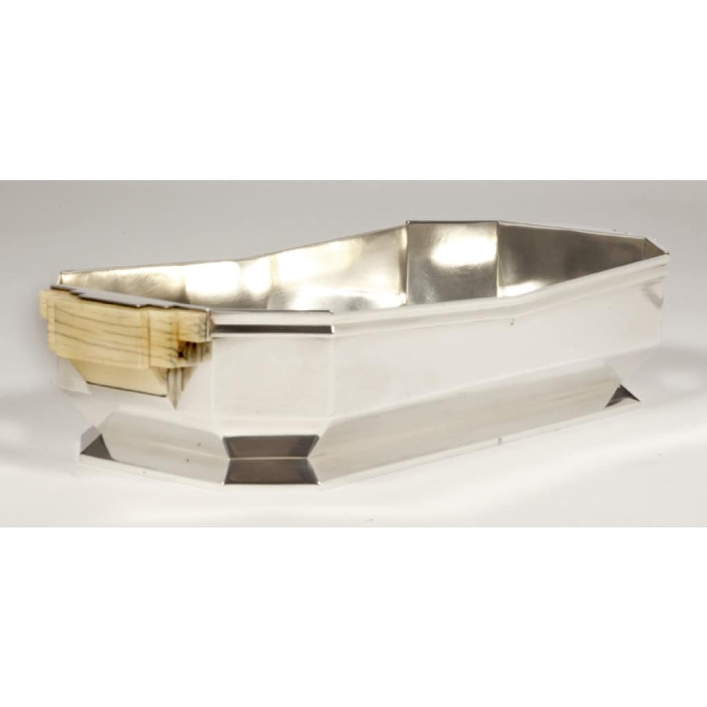 Orfèvre TETARD – Jardinière en argent massif époque ART DECO 1930 | Biron 