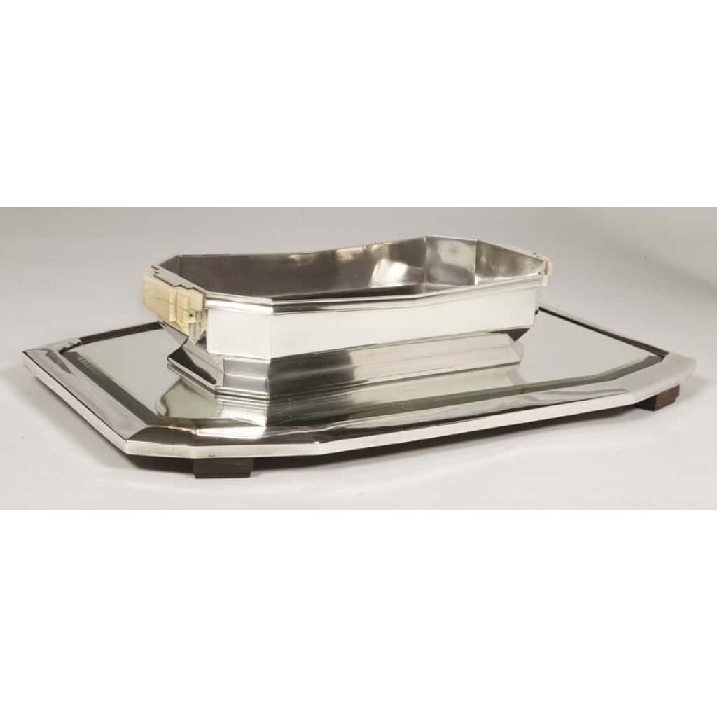 Orfèvre TETARD – Jardinière en argent massif époque ART DECO 1930 | Biron 