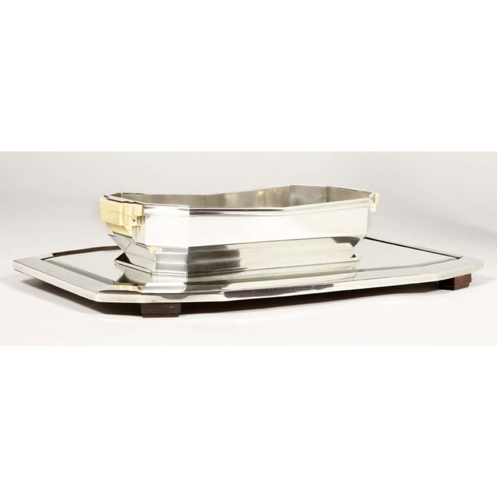 Orfèvre TETARD – Jardinière en argent massif époque ART DECO 1930 | Biron 