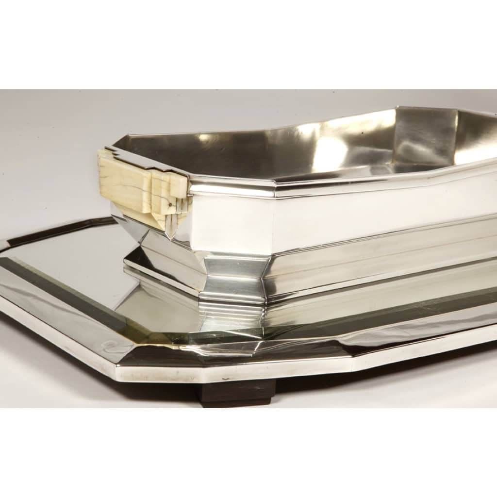 Orfèvre TETARD – Jardinière en argent massif époque ART DECO 1930 | Biron 