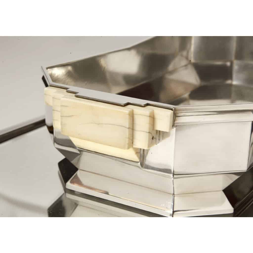 Orfèvre TETARD – Jardinière en argent massif époque ART DECO 1930 | Biron 