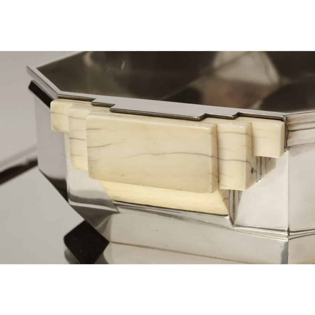 Orfèvre TETARD – Jardinière en argent massif époque ART DECO 1930 | Biron 