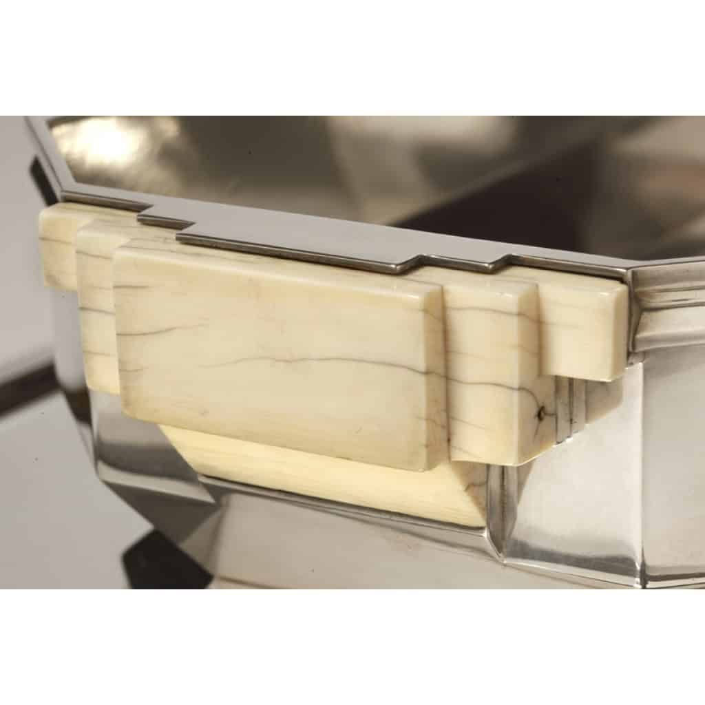Orfèvre TETARD – Jardinière en argent massif époque ART DECO 1930 | Biron 