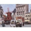 Leon ZEYTLINE Ecole Russe 20è Siècle Vue De Paris Le Moulin Rouge Huile Sur Toile Signée Certificat Catalogue raisonné | Biron 