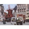 Leon ZEYTLINE Ecole Russe 20è Siècle Vue De Paris Le Moulin Rouge Huile Sur Toile Signée Certificat Catalogue raisonné | Biron 