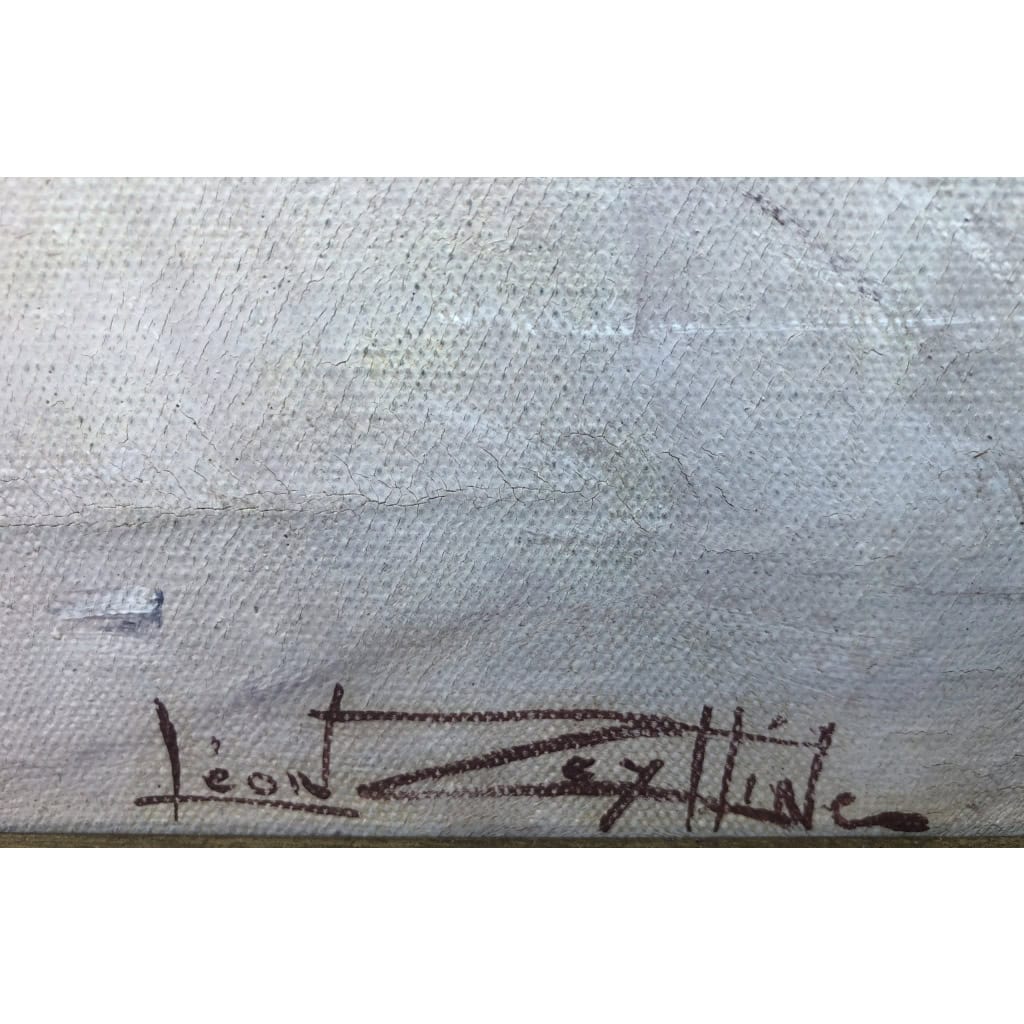 Leon ZEYTLINE Ecole Russe 20è Siècle Vue De Paris Le Moulin Rouge Huile Sur Toile Signée Certificat Catalogue raisonné | Biron 