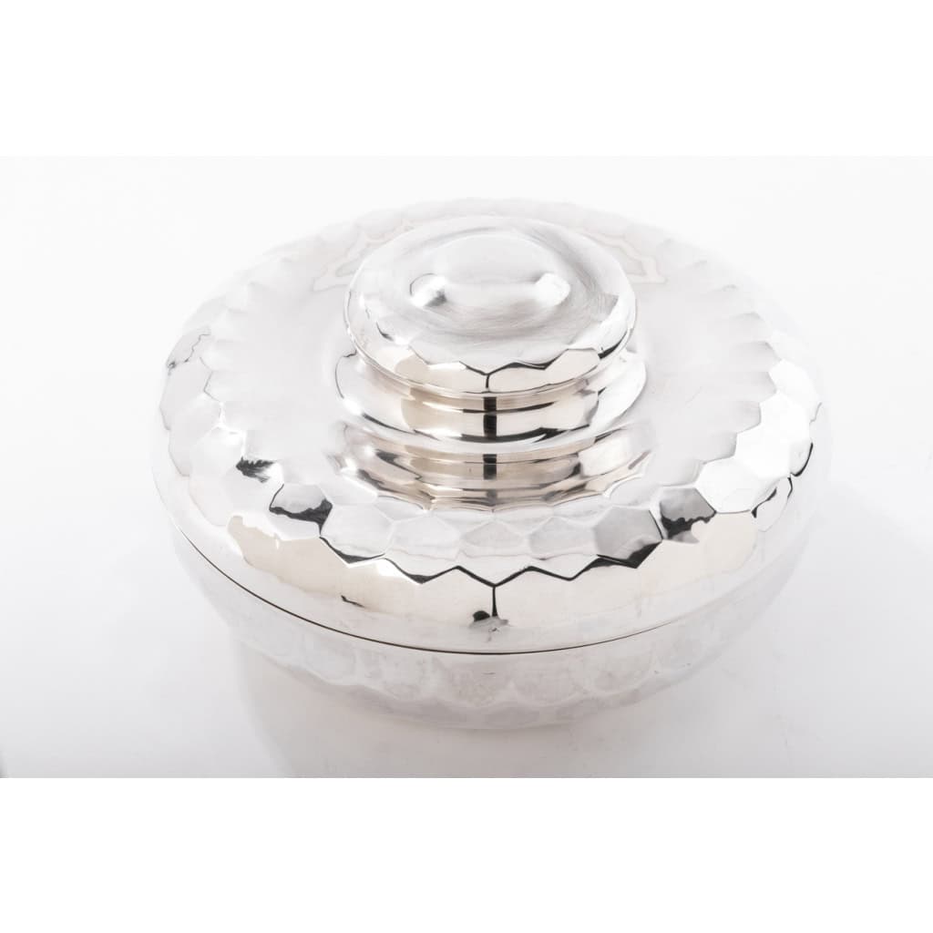 Coffret en argent massif martelé Epoque XXe ITALIE du Nord | Biron 