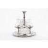 Orfèvre ODIOT – Huilier / Vinaigrier en argent massif/cristal fin XIXè | Biron 