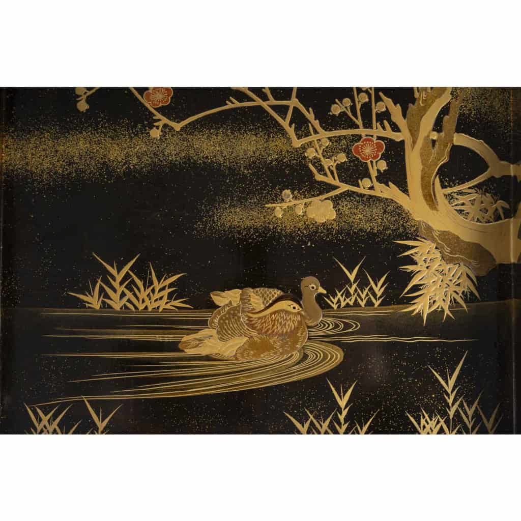Suzuri bako (écritoire japonais) en laque or et argent | Biron 