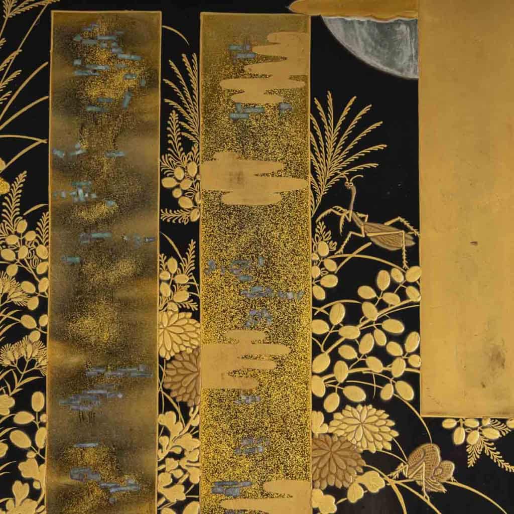 Suzuri bako (écritoire japonais) en laque or et argent | Biron 