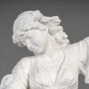 Élégante figure en biscuit, produite par la manufacture de Sèvres, représentant une Gitane dansant, épreuve signée de l’artiste Emile Guillemin, Début du XXe siècle 1902. | Biron 