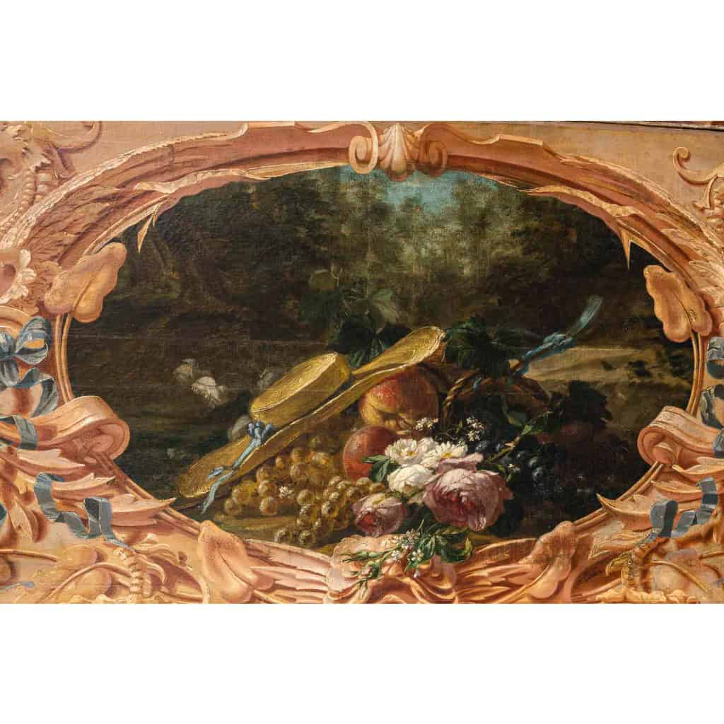 Alphonse Carrière (1808-1881) – Décor de boiserie composé de six Natures Mortes aux oiseaux Vers 1850-1860 | Biron 