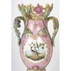 Paire de vases roses et verts de Paris | Biron 