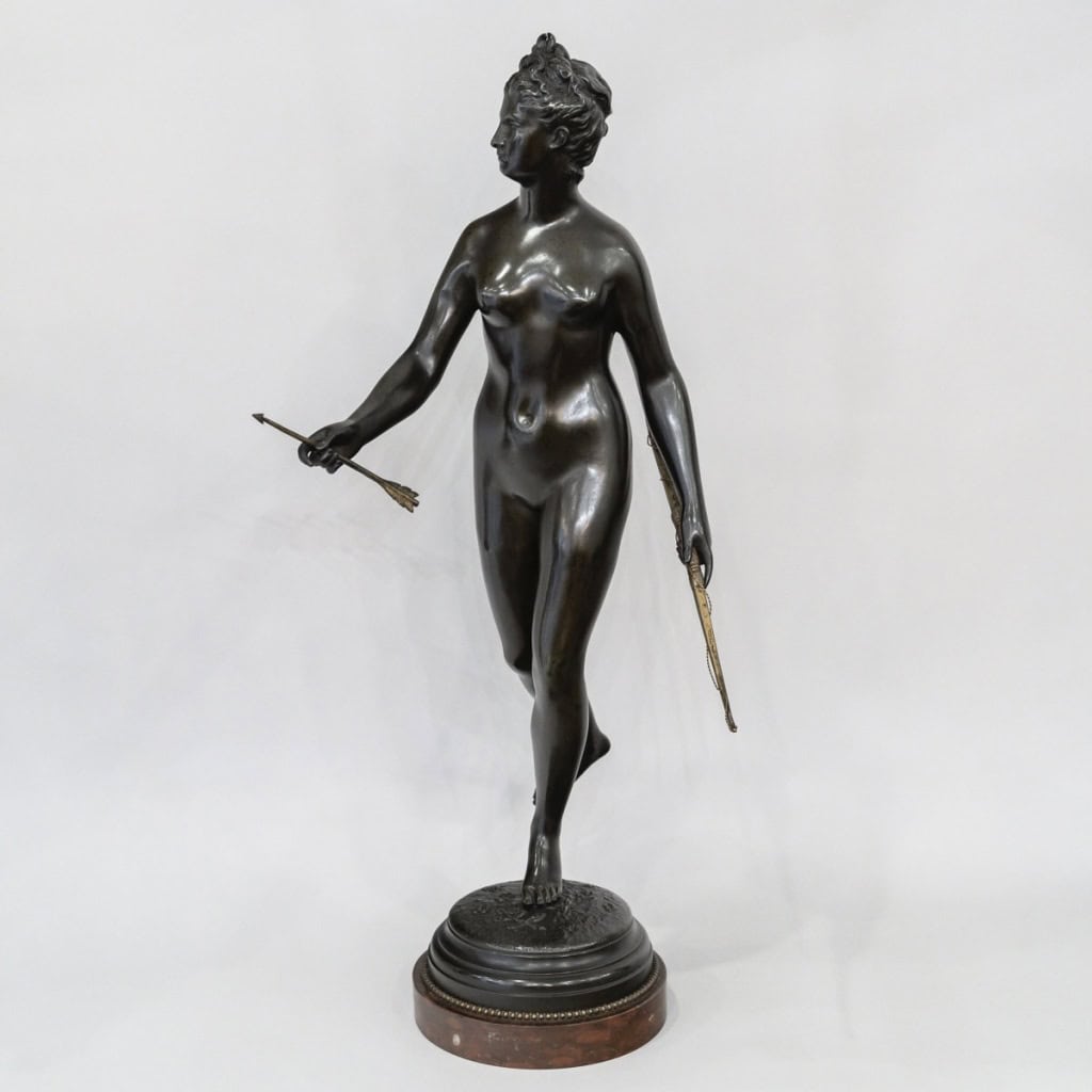 Sculpture – « Diane Chasseresse » , Jean – Antoine Houdon (1741-1828) – Bronze | Biron 
