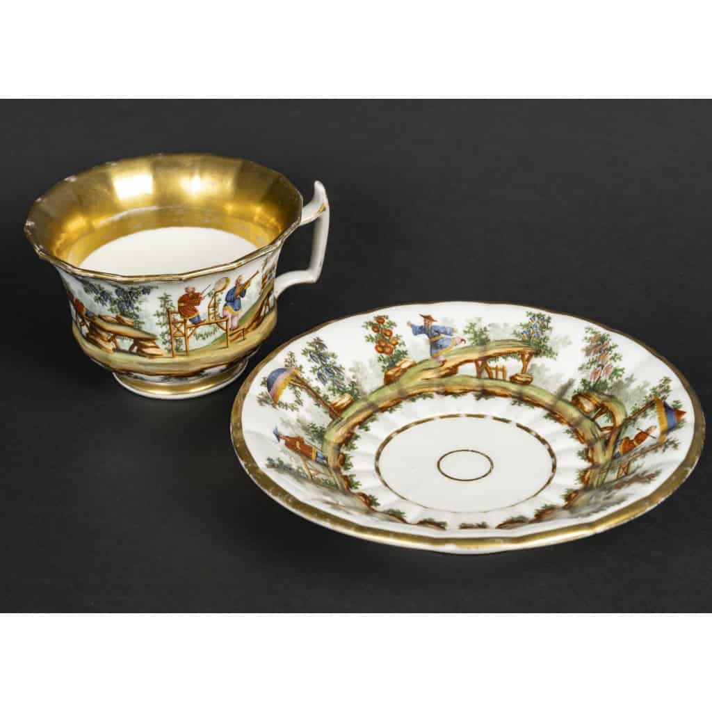 Tasse porcelaine de Paris, 1880 | Biron 